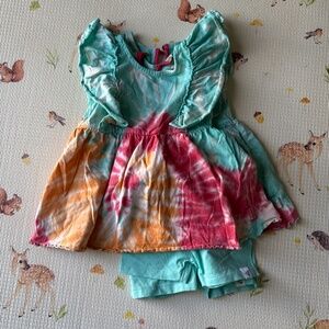 Two Tie Dye Dresses with biker shorts